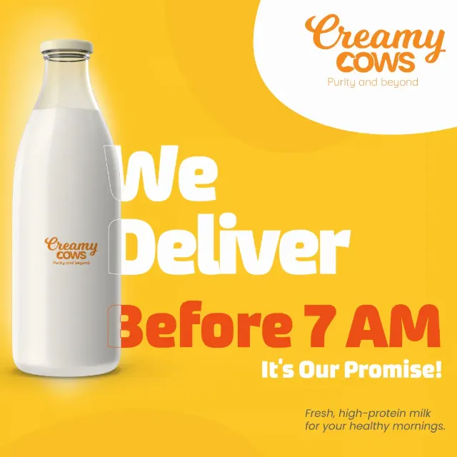 Creamy-Cow-social- media- poster designed-by-avanexa